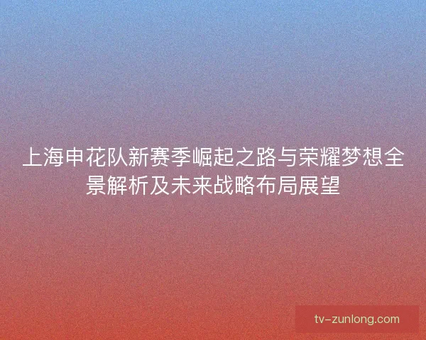 上海申花队新赛季崛起之路与荣耀梦想全景解析及未来战略布局展望